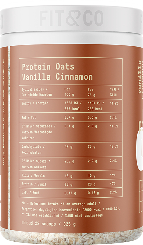 Fit & Co Protein Oats Vanille Cannelle (825 g)