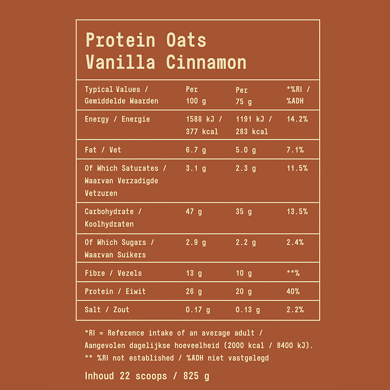 Fit & Co Protein Oats Vanille Cannelle (825 g)