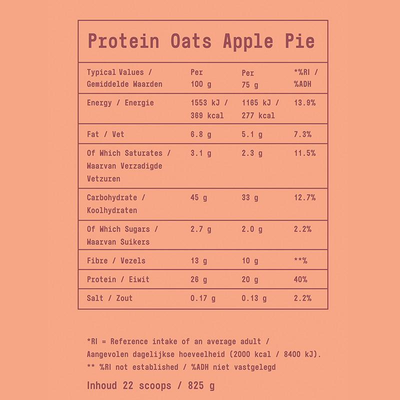 Fit & Co Protein Oats Tarte à la Pomme (825 g)