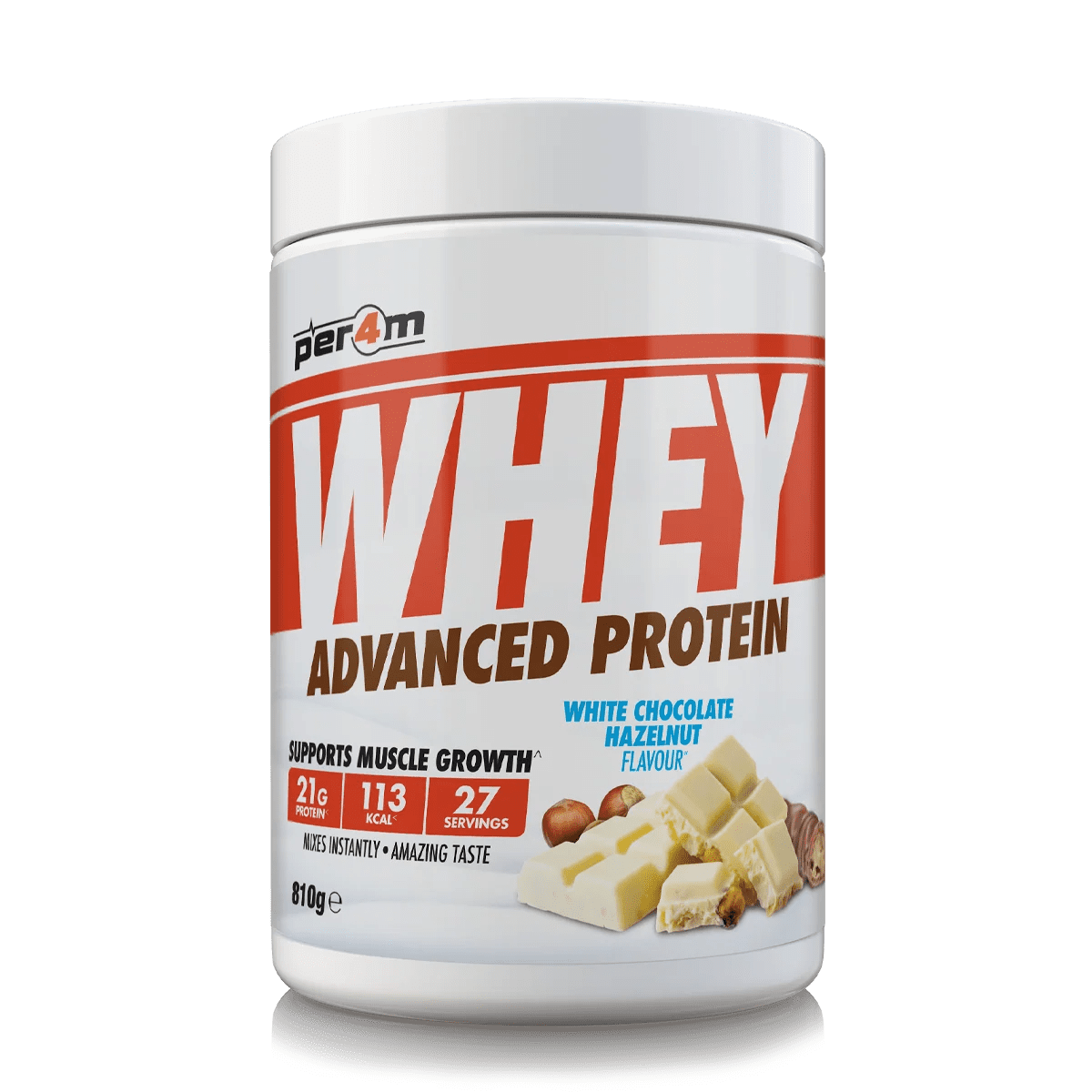 PER4M Whey Protein Chocolat blanc Noisette (810 g)