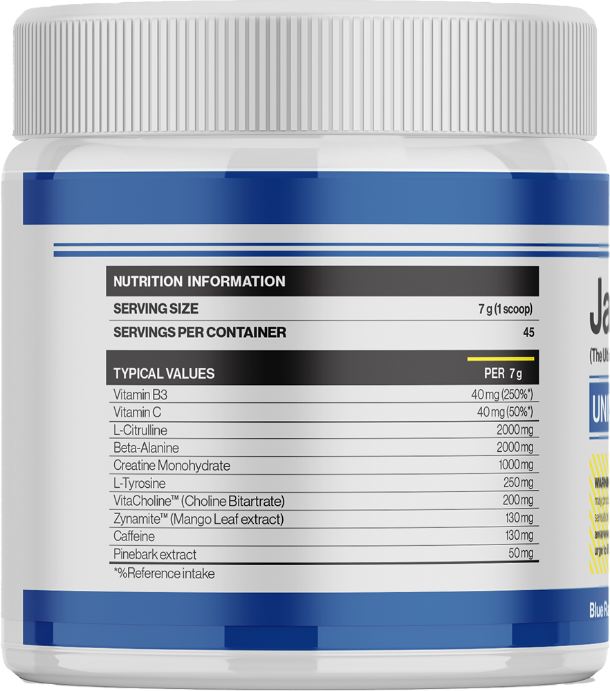 Jack3d Advanced Pre-workout Framboise bleue (315 g)