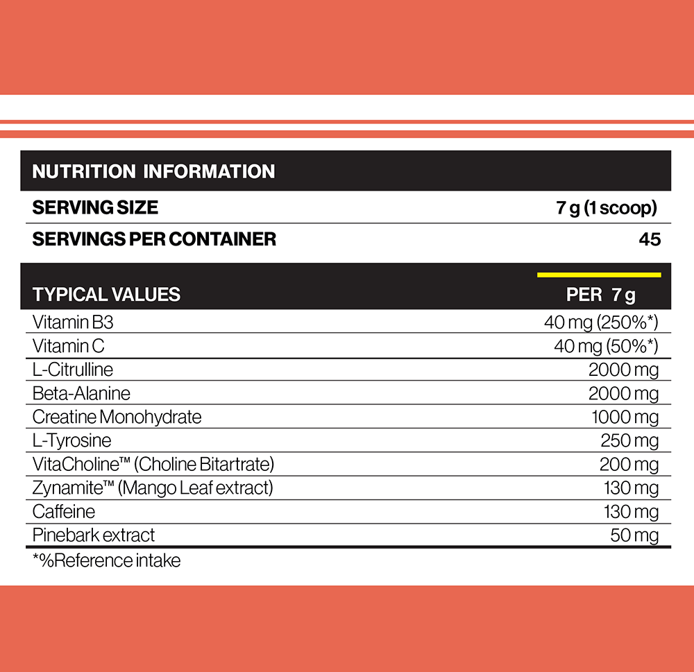 Jack3d Advanced Pre-workout Fraise Vanille (315 g)