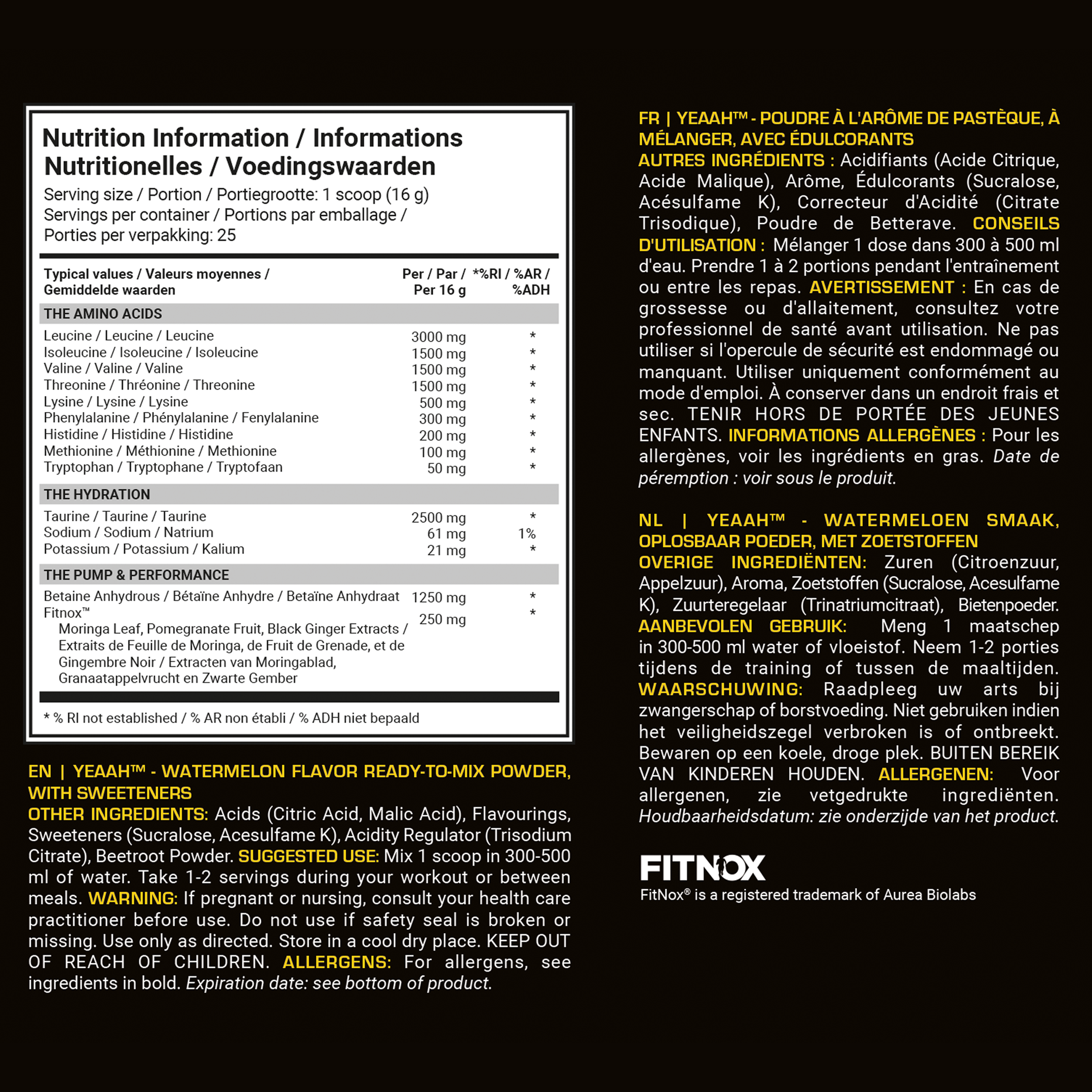 Dedicated Nutrition YEAAH EAA Pastèque (400 g)