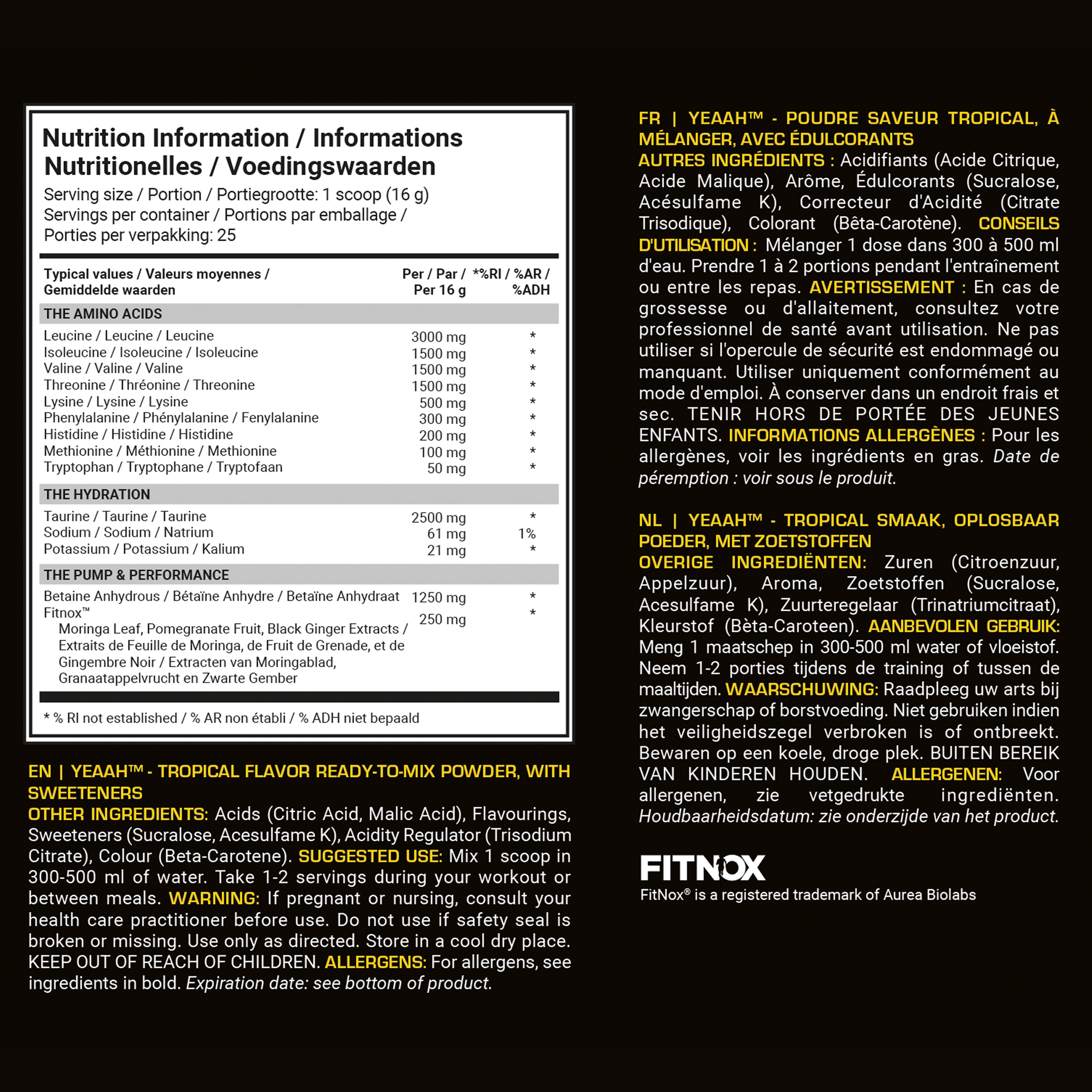 Dedicated Nutrition YEAAH EAA Tropical (400 g)