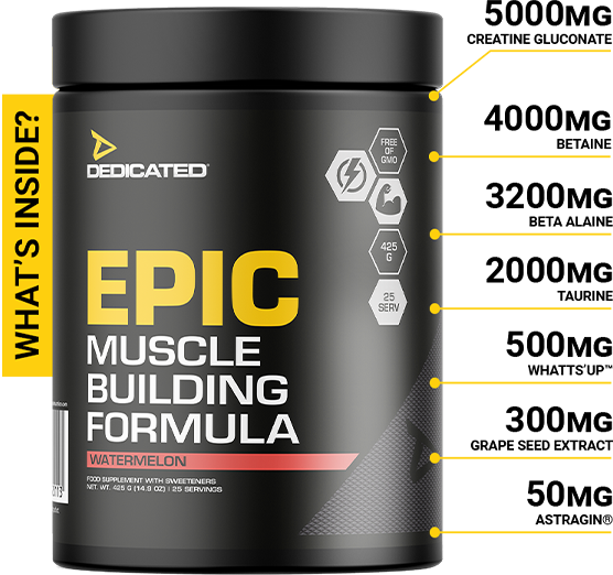 Dedicated Nutrition EPIC ingredients