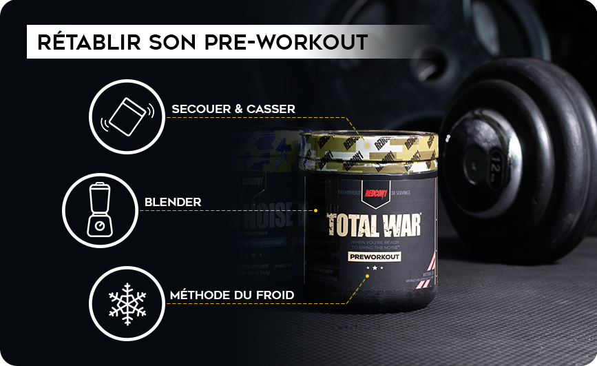 rétablir un pre-workout compact