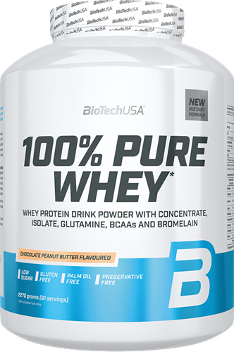BioTechUSA 100% Pure Whey Chocolat-Beurre de cacahuètes (2270 g)