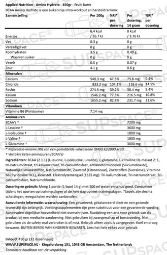 BCAA Amino Hydrate Fruit Burst (450 gr)