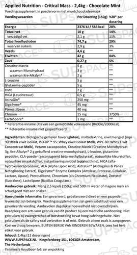 Critical Mass Chocolate Mint (2400 gr)