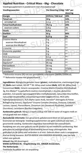 Critical Mass Chocolate (6000 gr)