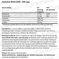 Dymatize BCAA  Unflavored (200 caps)