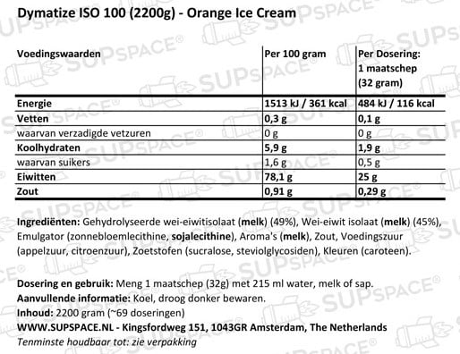 Acheter Dymatize ISO 100 Hydrolized Orange