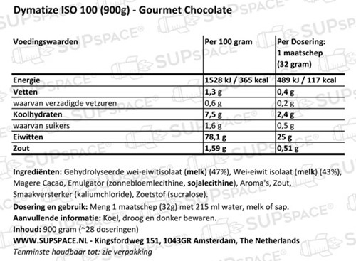Dymatize Iso 100 Hydrolized Gourmet Chocolate (900 gr)