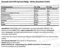 Carb Killa Spread White Chocolate Cookie (360 gr)