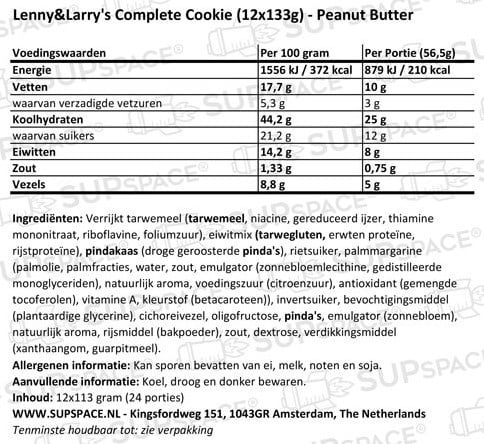 Cookie protéiné BEURRE DE CACAHUETE by LENNY AND LARRY'S