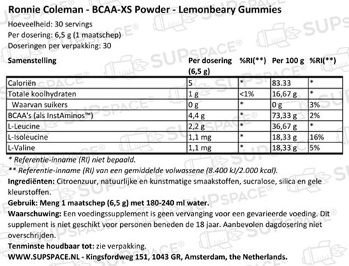 BCAA-XS Powder