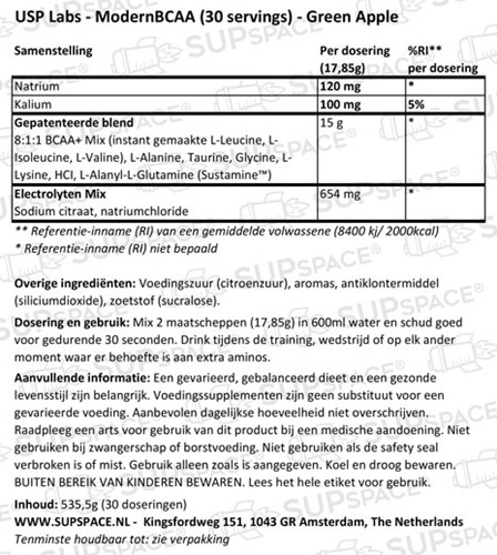 Modern BCAA+ Green Apple (535 gr)