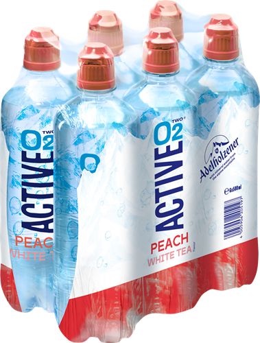 Active O2 Peach White Tea (6 x 500 ml)