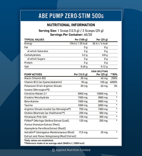 Applied Nutrition ABE Pump Tigers Blood (500 g)-2