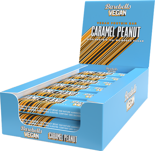 Barebells Vegan Protein Bar Caramel Cacahuètes (12 x 55 g)