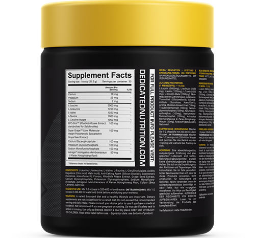 Dedicated Nutrition BCAA Sensation Bubblegum (345 g)-2