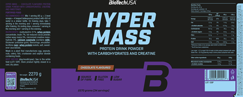 BioTechUSA Hyper Mass Chocolat (2270 g)-2