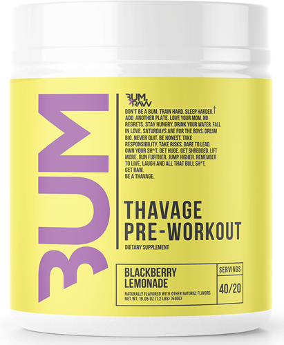RAW CBUM Thavage Pre-workout Limonade à la mûre (520 g)
