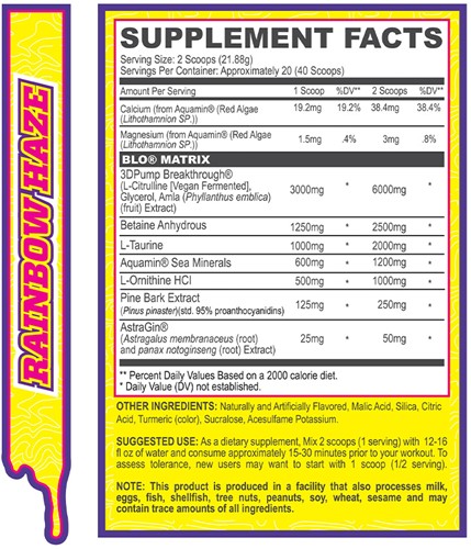MyoBlox BLO Muscle Pump Rainbow Haze (40 doses)-2