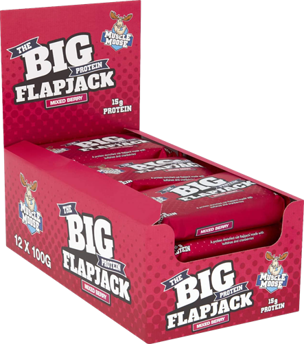 Muscle Moose Big Protein Flapjack Mixed Berry (12 x 100 g)