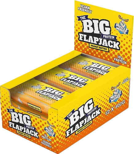 Muscle Moose Big Protein Flapjack Beurre de cacahuètes (12 x 100 g)