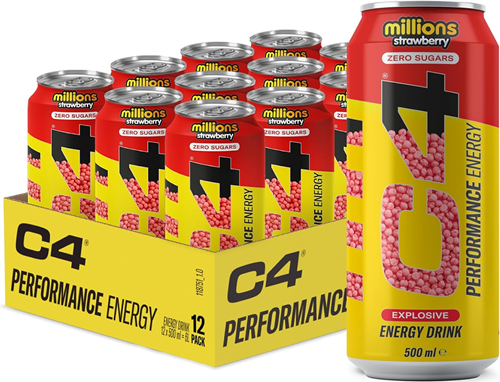 C4 Energy Millions Strawberry (12 x 500 ml)