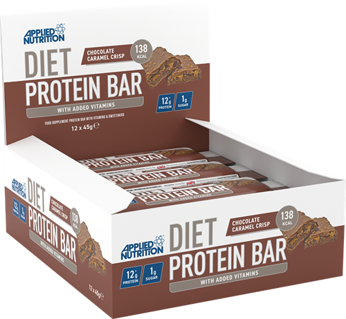 Applied Nutrition Diet Protein Bar Chocolate Caramel Crisp (12 x 45 g)