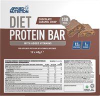 Applied Nutrition Diet Protein Bar Chocolate Caramel Crisp (12 x 45 g)-3