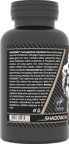 DY Nutrition Blackbombs Fatburner (60 comprimés)-3