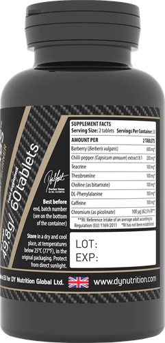 DY Nutrition Blackbombs Fatburner (60 comprimés)-2