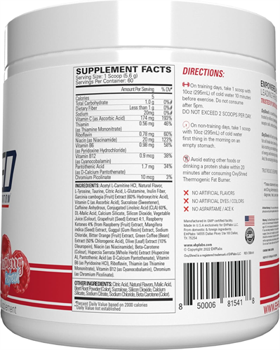 EHP Labs OxyShred Raspberry Refresh (60 doses)-2