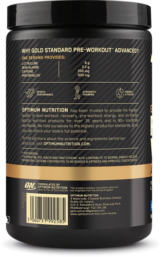 Optimum Nutrition Gold Standard Pre-workout Advanced Framboise bleue (420 g)-3
