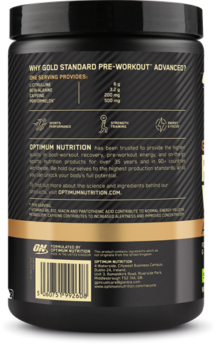 Optimum Nutrition Gold Standard Pre-workout Advanced Sour Gummy (420 g)-3