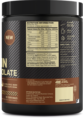 Optimum Nutrition Protein Hot Chocolate Chocolat (350 g)-2