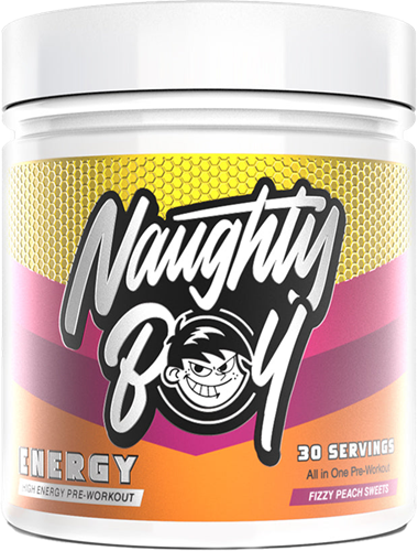Naughty Boy Energy Pre-Workout Fizzy Peach Sweets (390 g)