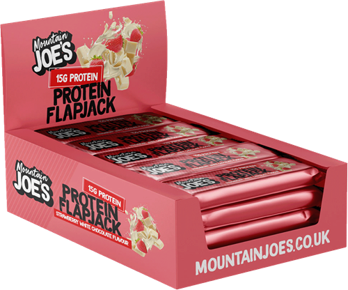 Mountain Joe's Protein Flapjacks Fraise & Chocolat blanc (16 x 60 g)