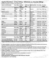 Critical Whey Milkshake au chocolat (900 g)-1