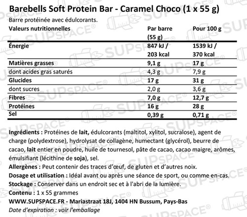 Barebells Soft Protein Bar Caramel Choco (1 x 55 g)-1