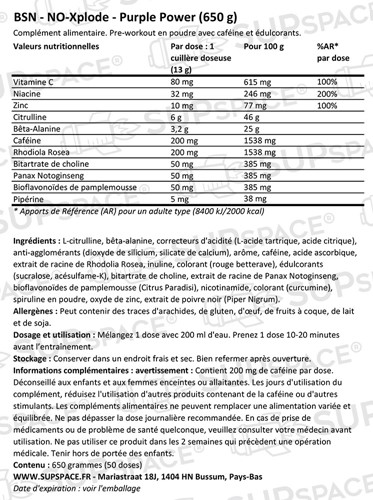 BSN NO-Xplode Purple Power (650 g)-1
