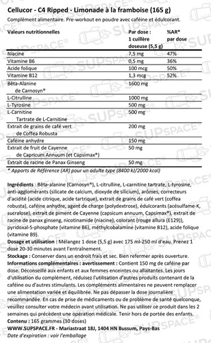 C4 Ripped Limonade à la fraise (30 doses)-1