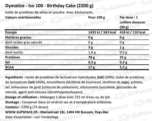 Dymatize ISO 100 Hydrolized Birthday Cake (2200 g)-1