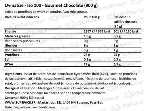 Dymatize ISO 100 Hydrolized Gourmet Chocolate (900 g)-1