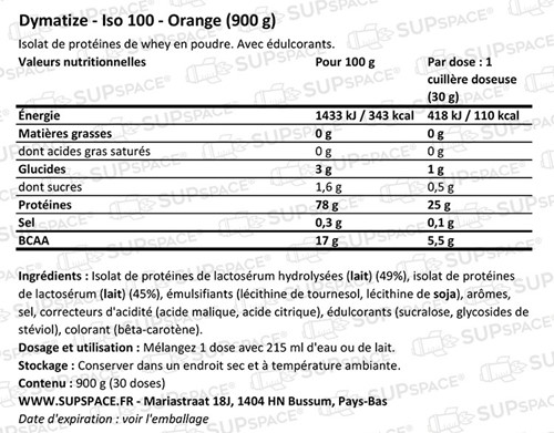 Dymatize ISO 100 Hydrolized Orange (900 g)-1