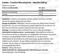 Evolite Creatine Monohydrate Myrtille (500 g)-1