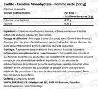Evolite Creatine Monohydrate Pomme verte (500 g)-1